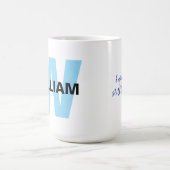 Citaat met moderne monogram initiaal & naam koffiemok (Center)