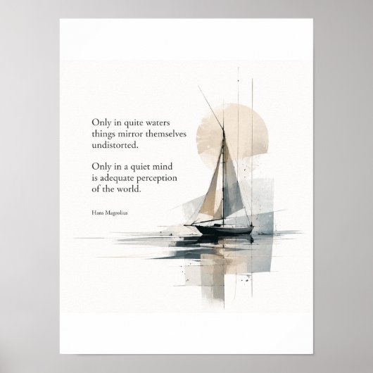 Citaat Minimaal Scheepswand Kunstposter Poster (Voorkant)