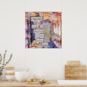 Citaat Mixed Media Vriendschap Kunstprint Poster (Keuken)
