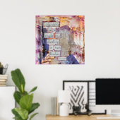 Citaat Mixed Media Vriendschap Kunstprint Poster (Thuiskantoor)