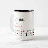 Citaat moeders aanpassen tweekleurige koffiemok (Voorkant links)