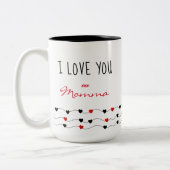 Citaat moeders aanpassen tweekleurige koffiemok (Links)