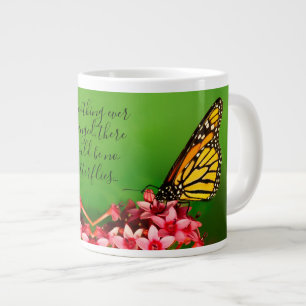 Citaat:  Monarch Butterfly Floral Fotografie Grote Koffiekop