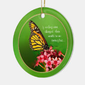 Citaat:  Monarch Butterfly Floral Fotografie Keramisch Ornament (Links)