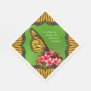 Citaat: Monarch Butterfly Floral Fotografie Servet