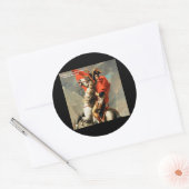 Citaat Napoleon & "Leader" Ronde Sticker (Envelop)