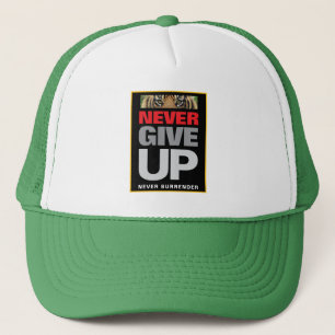 Citaat Nooit Opgeven Nooit Opgeven Groene Kleur Trucker Pet