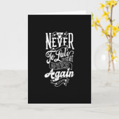 Citaat - Nooit Te Laat - donker Kaart (Gele Bloem)