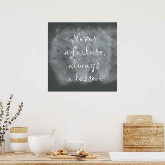 Citaat op Chalkboard Poster (Keuken)