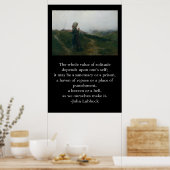 Citaat op Eenzaamheid met een Introspectief Afbeel Poster (Keuken)