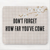 Citaat op Gingham Muismat (Voorkant)