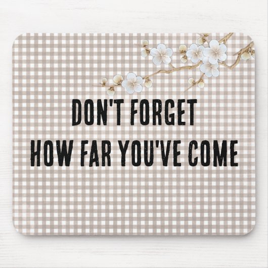 Citaat op Gingham Muismat (Voorkant)