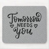 Citaat op Polka Dots Muismat (Voorkant)