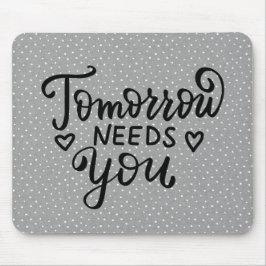 Citaat op Polka Dots Muismat