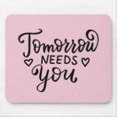 Citaat op Polka Dots Muismat (Voorkant)