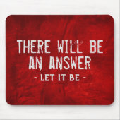 Citaat op rood leder muismat (Voorkant)