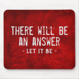 Citaat op rood leder muismat