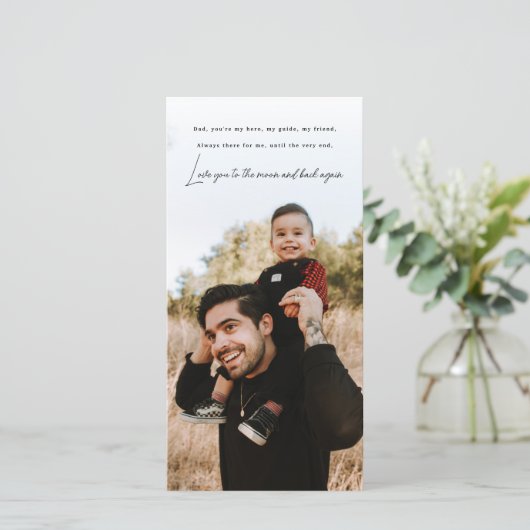 Citaat op wenskaart voor Vaderdag plat Holiday kaa Feestdagenkaart (Staand voorkant)