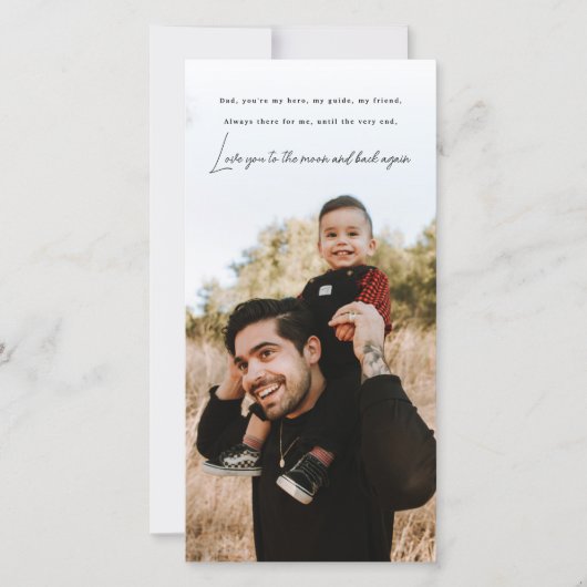 Citaat op wenskaart voor Vaderdag plat Holiday kaa Feestdagenkaart (Voorkant)