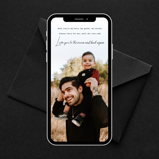 Citaat op wenskaart voor Vaderdag plat Holiday kaa Feestdagenkaart