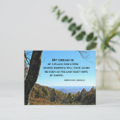 Citaat over Amerika van Abraham Lincoln Briefkaart (Staand voorkant)