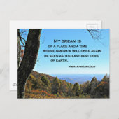 Citaat over Amerika van Abraham Lincoln Briefkaart (Voorkant / Achterkant)