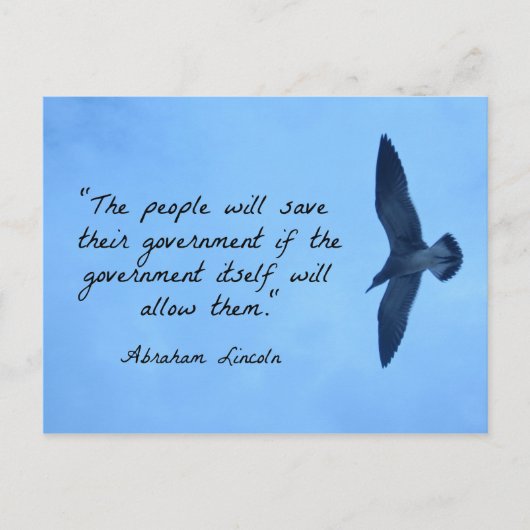 Citaat over Amerika van Abraham Lincoln Briefkaart (Voorkant)