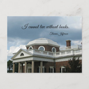 Citaat over Boeken van Thomas Jefferson Briefkaart