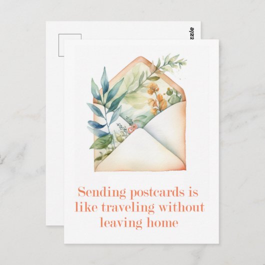 Citaat over briefkaarten | Postkruising | WATERVER (Voorkant / Achterkant)