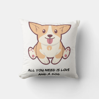 Citaat over cute hond Witte sierkussen 40×40 cm