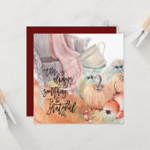 Citaat over dankbaarheid Aquarellen Prettig Thanks Kaart (Voorkant / Achterkant in situ)