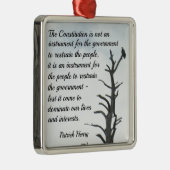 Citaat over de Grondwet van P. Henry Metalen Ornament (Rechts)