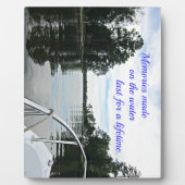 Citaat over de tijd die aan het water wordt bestee fotoplaat (Voorkant)