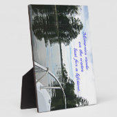 Citaat over de tijd die aan het water wordt bestee fotoplaat (Zijkant)