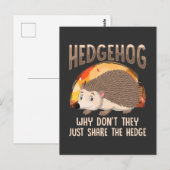 Citaat over een schattige egel voor fans van herfs briefkaart (Voorkant / Achterkant)