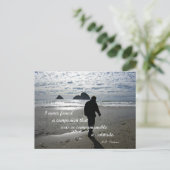 Citaat over eenzaamheid door H.D. Thoreau Briefkaart (Staand voorkant)