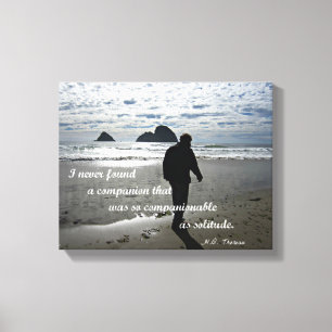 Citaat over eenzaamheid door H.D. Thoreau Canvas Afdruk