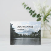 Citaat over eenzaamheid op de rivierplaats. briefkaart (Staand voorkant)