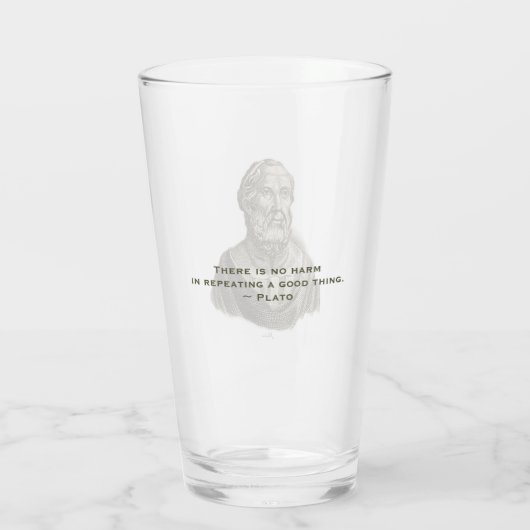Citaat over goede daden filosoof Plato Glas (Achterkant)