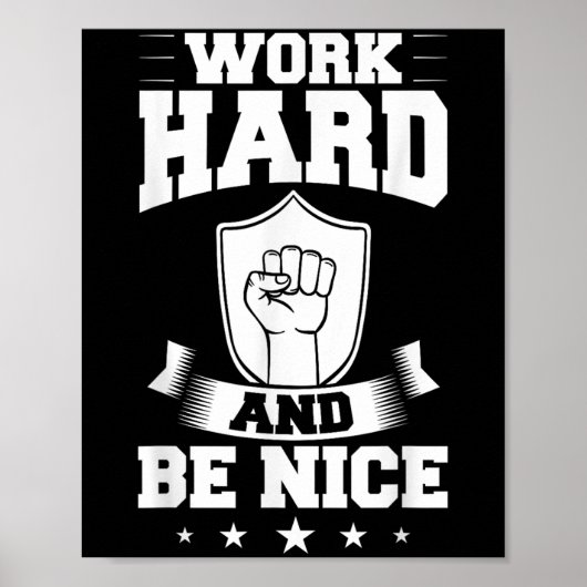 Citaat over hard werken Insluiting Motiverende spr Poster (Voorkant)