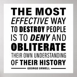 Citaat over het vernietigen van mensen - 1984 poster