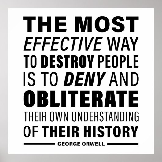 Citaat over het vernietigen van mensen - 1984 poster (Voorkant)