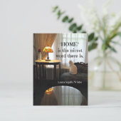 Citaat over Home, van Laura Ingalls Wilder Briefkaart (Staand voorkant)