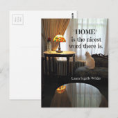 Citaat over Home, van Laura Ingalls Wilder Briefkaart (Voorkant / Achterkant)