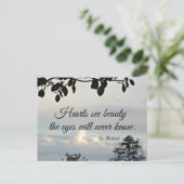 Citaat over innerlijke schoonheid briefkaart (Staand voorkant)