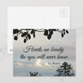 Citaat over innerlijke schoonheid briefkaart (Voorkant / Achterkant)