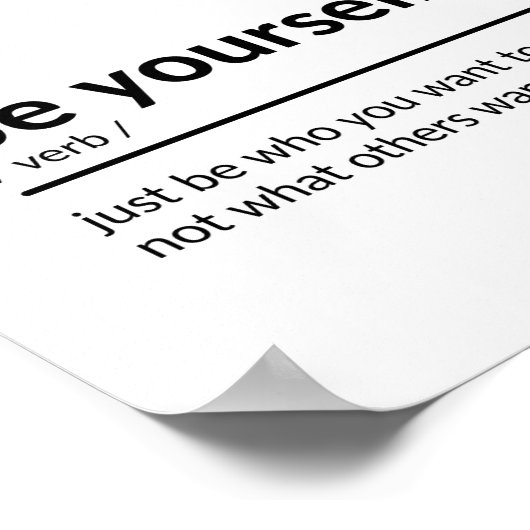 Citaat over jezelf zijn poster (Hoek)