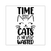 Citaat over katten rubberstempel (Afrduk)