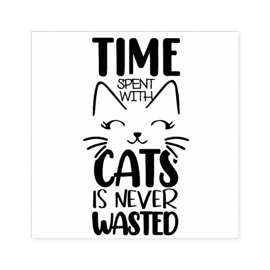 Citaat over katten rubberstempel (Afrduk)