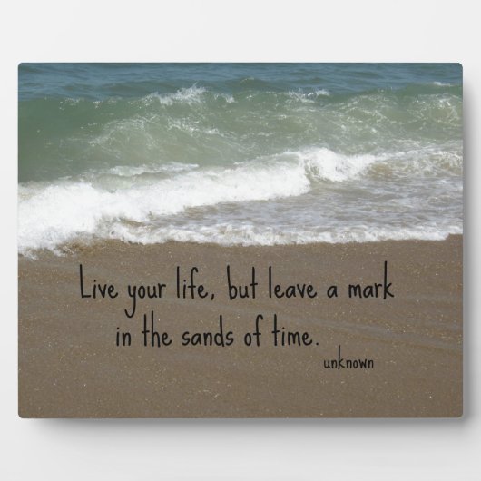 Citaat over leven: "Leef je leven, maar laat een.. Fotoplaat (Voorkant)